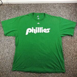 Roy Halladay Philadelphia Phillies T-Shirt Jersey Majestic Vintage Logo Mens XL